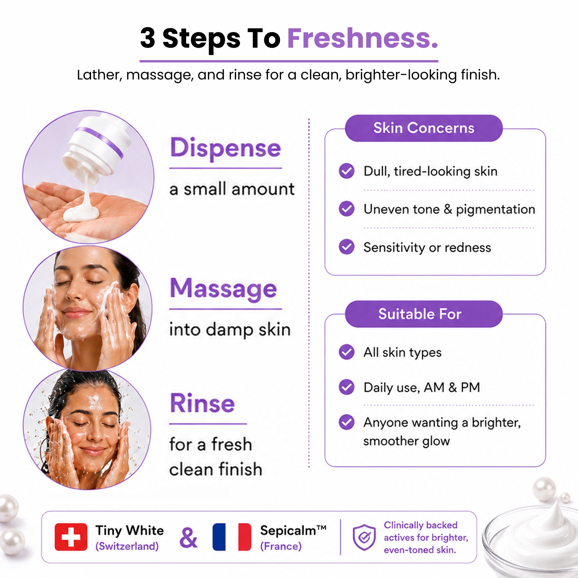 Pearl Face Wash for Instant Glow & Radiance