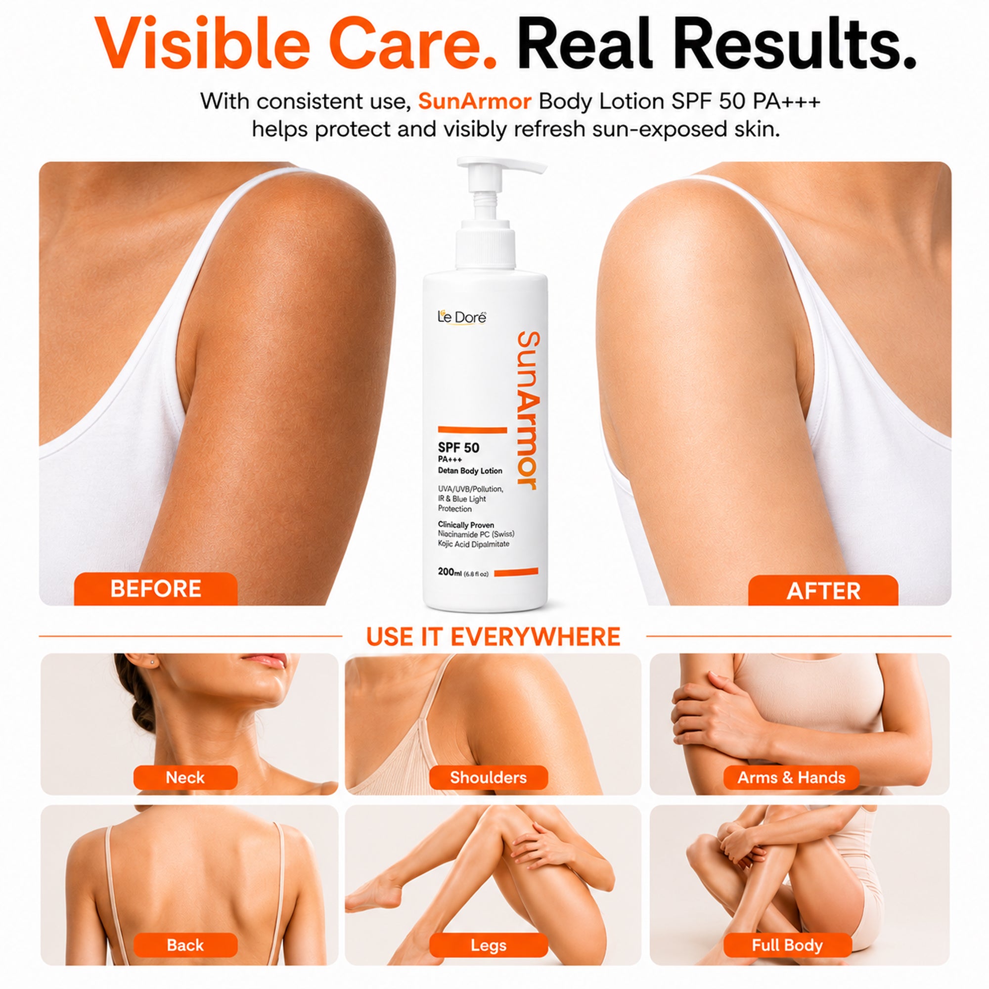 Le Doré SunArmor SPF 50 PA+++ Detan Body Lotion