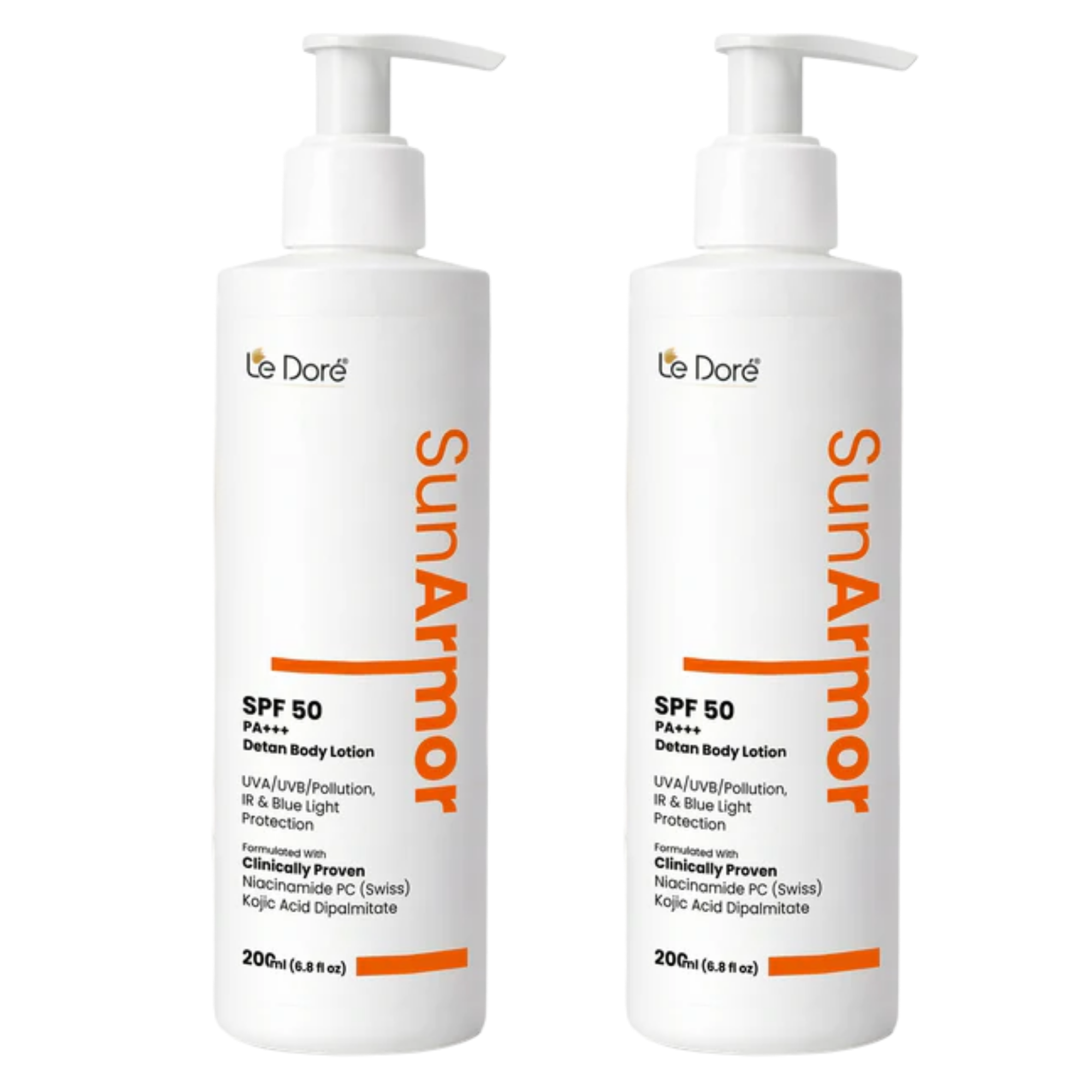 Le Doré SunArmor SPF 50 PA+++ Detan Body Lotion for Men & Women 200ml